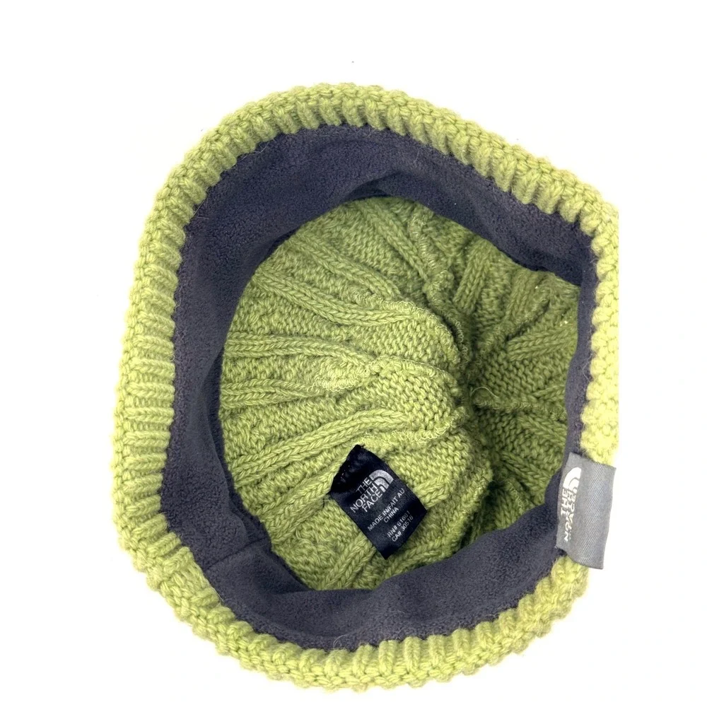 The North Face Cable Knit Beanie Wool Unisex One Size Green